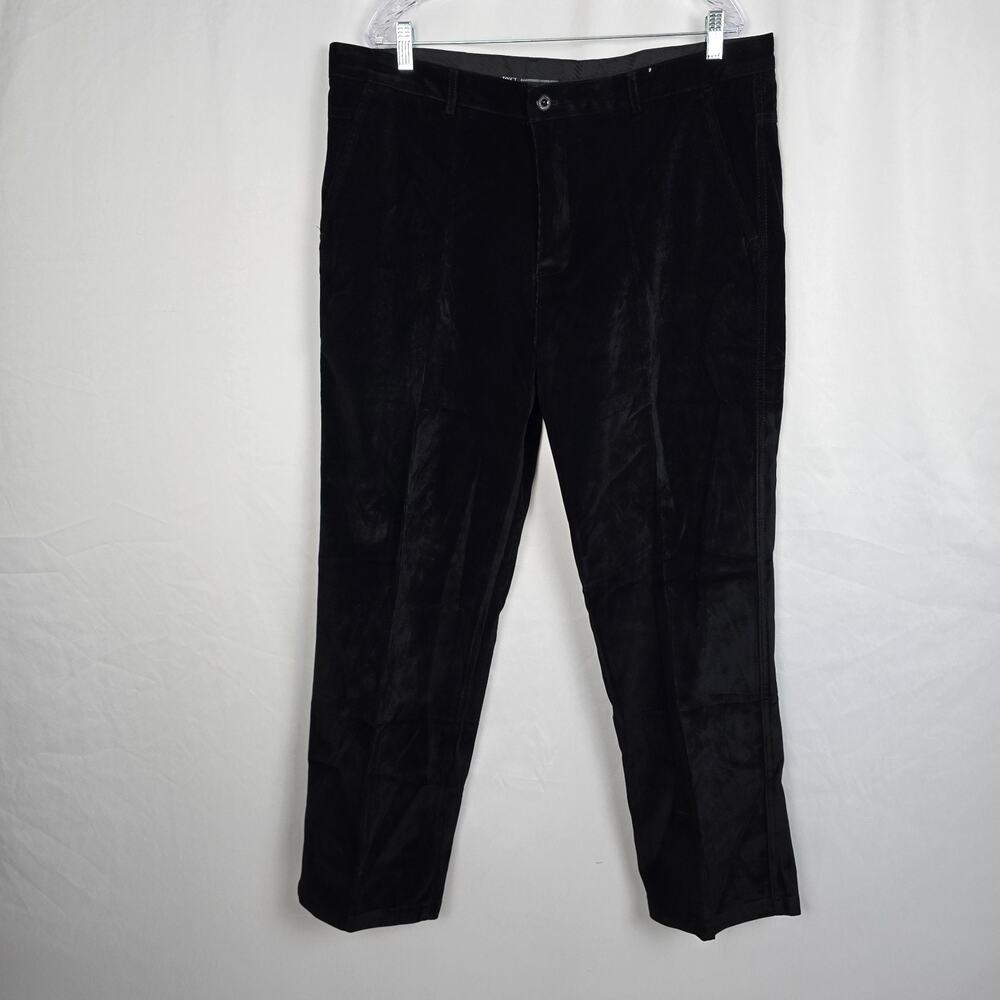 Ioxi Straight Leg Pants Women's 40 Waist Black Velvet Like NWT